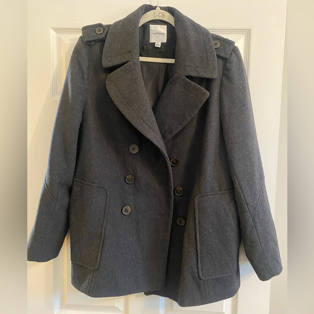 Croft & Barrow Women's Charcoal Peacoat